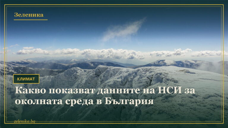 Какво показват данните на НСИ за околната среда в България