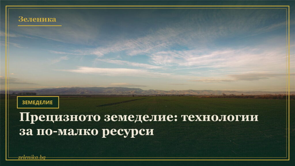 Прецизното земеделие: технологии за по-малко ресурси