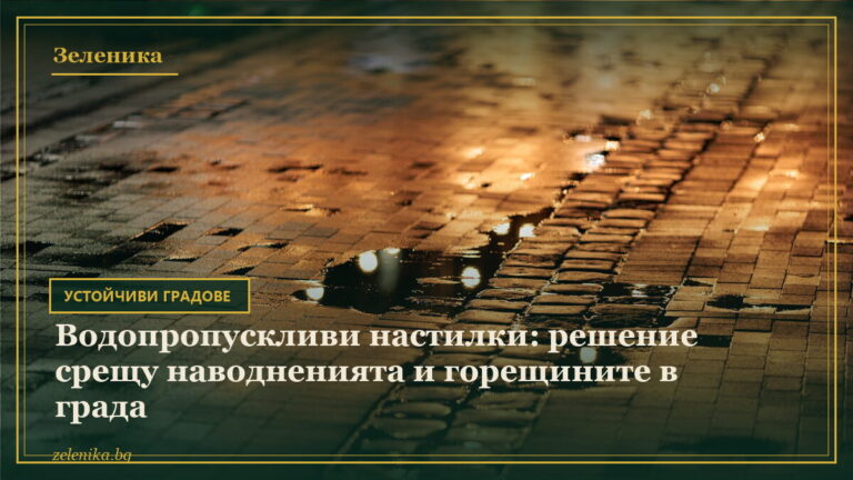 Водопропускливи настилки: решение срещу наводненията и горещините в града