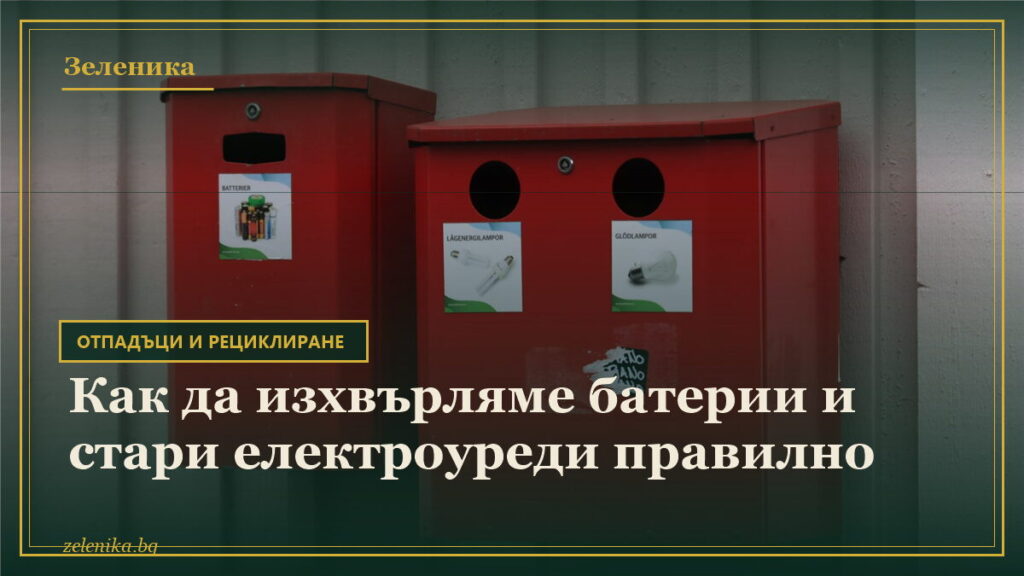 Как да изхвърляме батерии и стари електроуреди правилно